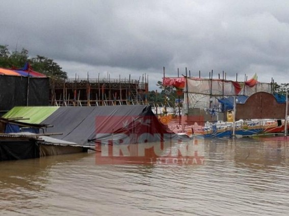 Kakri river is overflowing, flood across Dharmanagar